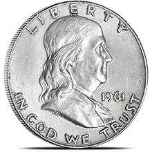 90% Silver Coin Franklin Half Dollars $0.50 Face Value