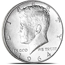 90% Silver Coin Kennedy Half Dollars $0.50 Face Value