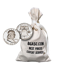 90% Silver Coins $100 Face Value Bag in Franklin Half Dollars