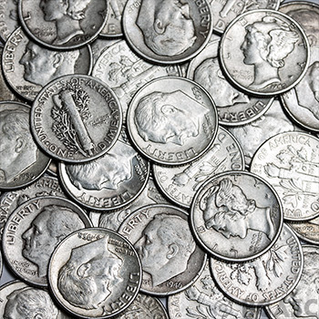 90 Percent Silver Dimes - $1 Face Value in Silver Coins - Image