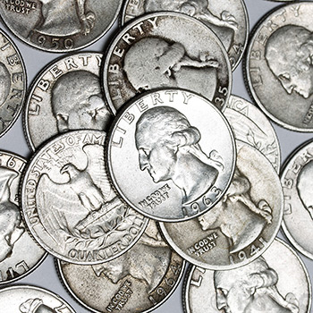 90 Percent Silver Quarters - $1 Face Value in Silver Coins - Image