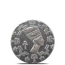 1/10 oz Silver Round Monarch Egyptian Queen Nefertiti .999 Fine Fractional Silver Bullion