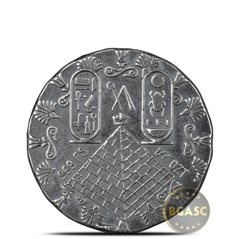 20-1/2 oz .999 Silver Rounds Old World Style Egyptian God Cat-Bastet &  Bag 