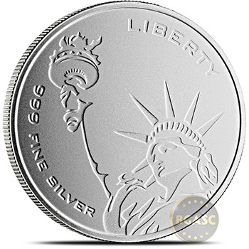 1 oz Silver Rounds Freedom & Liberty Asahi Mint .999 Fine Bullion - Image