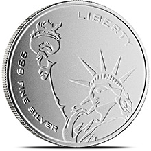 1 oz Silver Rounds Freedom & Liberty Asahi Mint .999 Fine Bullion