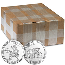Monster Box of 1 oz Bull / Bear Market Silver Rounds .999+ Fine Silver Bullion (500 Rounds)