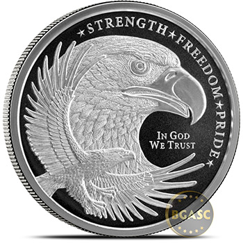 Monster Box of 1 oz GSM Eagle Design Silver Rounds .999 Fine Bullion 500 Rounds - Image