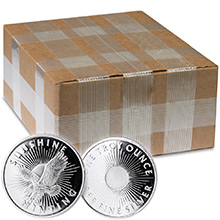 Monster Box of 1 oz Sunshine Minting Silver Rounds .999 Fine Silver Bullion with Security Feature (500 Rounds)