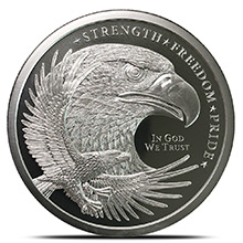 2 oz Silver Rounds Eagle Design by GSM Golden State Mint .999 Fine Silver Bullion