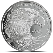 5 oz Silver Rounds Eagle Design by GSM Golden State Mint .999 Fine Silver Bullion