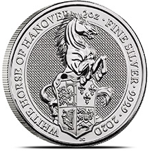 2020 2 oz Silver British Queen's Beasts Bullion Coin - The White Horse of Hanover
