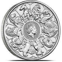 2021 2 oz Silver British Queen's Beasts Bullion Coin - Series Completer