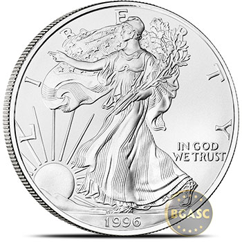 1996 Silver Eagle In US Mint Gift Box $1 Brilliant Uncirculated 