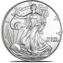 2005 1 oz American Silver Eagle Bullion Coin .999 Fine Brilliant Uncirculated
