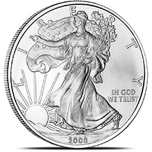 2008 1 oz American Silver Eagle Bullion Coin .999 Fine Brilliant Uncirculated