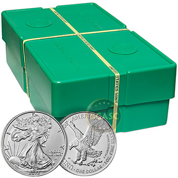 Mint Sealed Monster Box of 2022 1 oz American Silver Eagles 500 Bullion Coins BU - Image