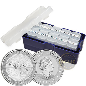 Mint Sealed Mini Monster Box of 2022 Australian 1 oz Silver Kangaroo .9999 Fine BU Bullion (250 Coins)