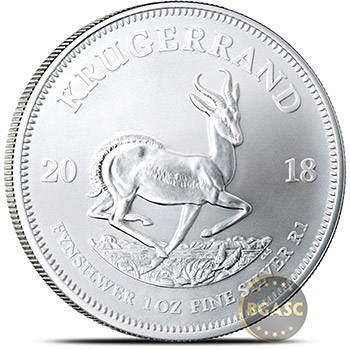 5-2018 South Africa Silver Krugerrand Coins BU .999 Fine Silver 1 oz 