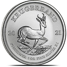 2021 1 oz Silver Krugerrand South African Bullion Coin .999 Fine Brilliant Uncirculated