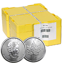 Mint Sealed Monster Box of 2022 1 oz Silver Canadian Maple Leaf .9999 Fine BU Bullion 500 Coins