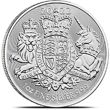 2022 1 oz Silver Great Britain The Royal Arms .999 Fine Bullion Coin Brilliant Uncirculated