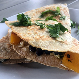 Squash and Spinach Quesadillas