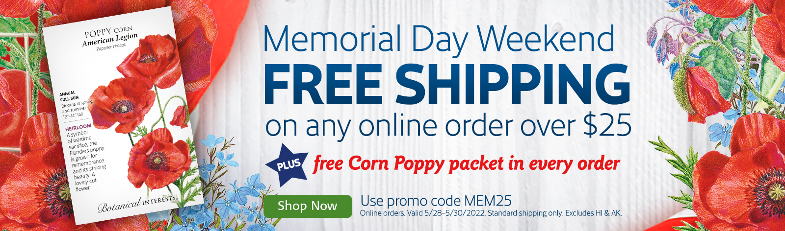 memorial day free shipping over $25