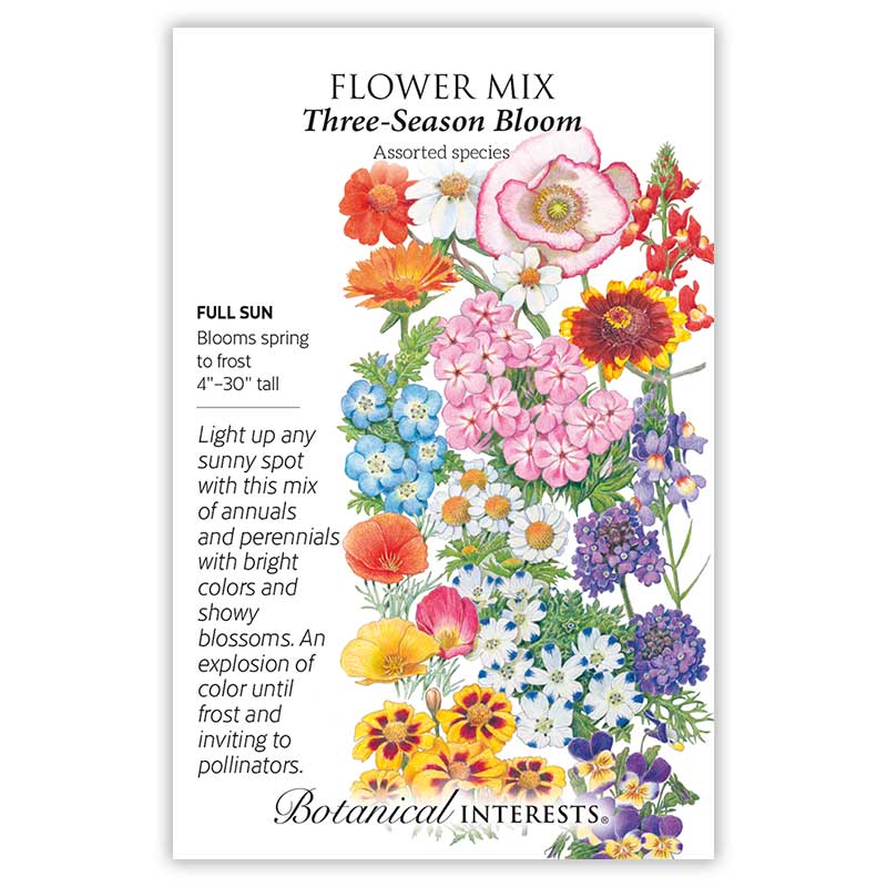 Three-Season Bloom Flower Mix Seeds     view 2