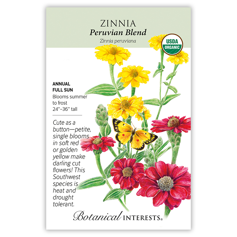 Peruvian Blend Zinnia Seeds view 3