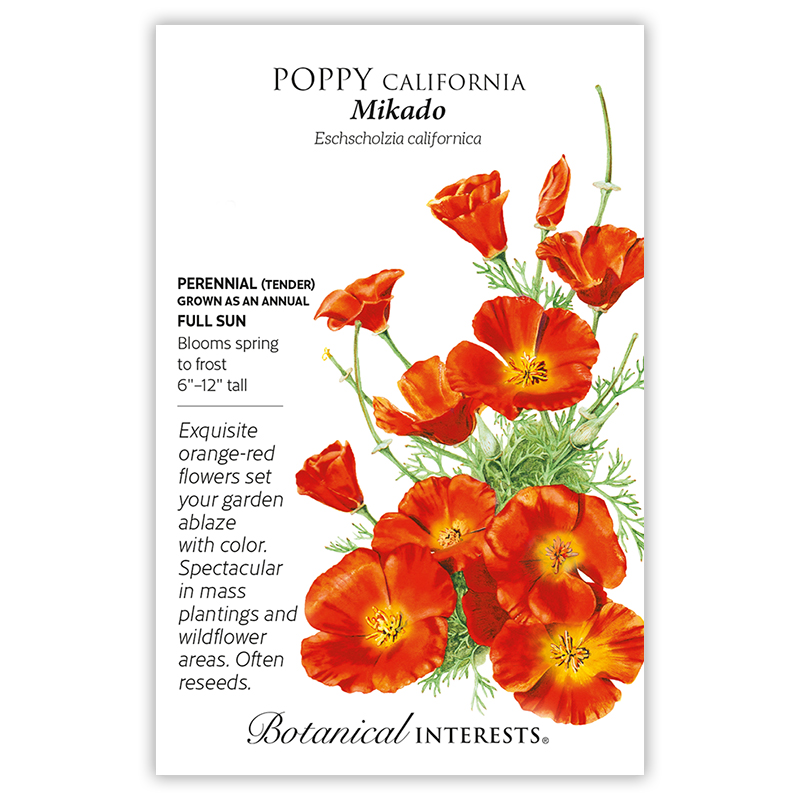 Mikado California Poppy Seeds      view 3
