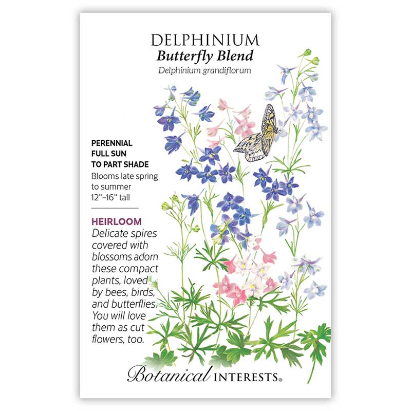 Butterfly Blend Delphinium Seeds      view 3