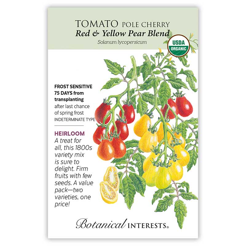 Red & Yellow Pear Blend Pole Cherry Tomato Seeds  view 3