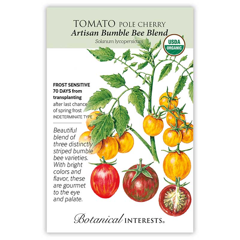 Artisan Bumble Bee Blend Pole Cherry Tomato Seeds   view 3