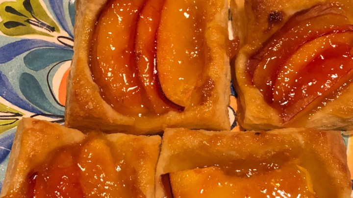 Peach Tartlets with Apricot Glaze