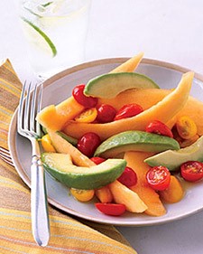 Cantaloupe and Avocado Salad with Key-Lime Dressing