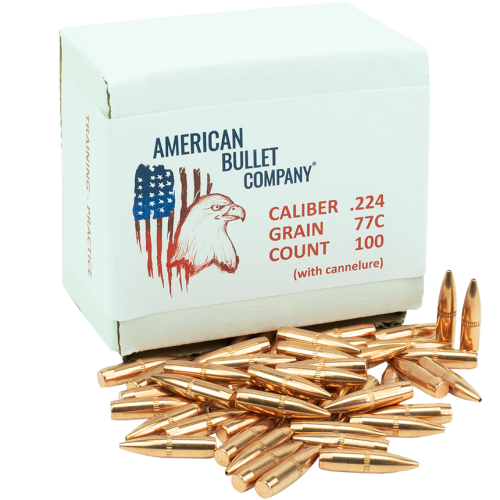 American Bullet Co. Practice Bullets .224 77 Gr HPBT Cann.