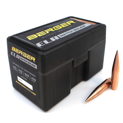 Berger 375 Cal 379 Gr ELR Match Solid Bullets (50 Ct)