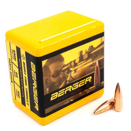 Berger 6mm 65 Gr BT Target Bullets (100 Ct)