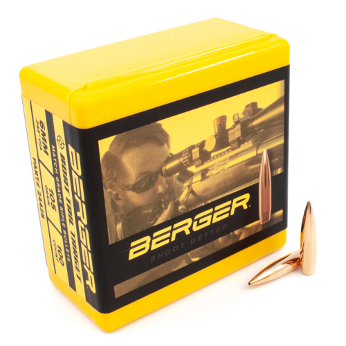 Berger 6mm 105 Gr BT Bullets (100 Ct)