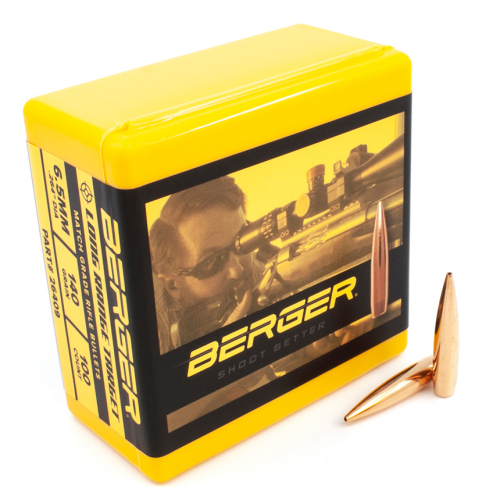 Berger 6.5mm 140 Gr Long Range BT Target Bullets (100 Ct)