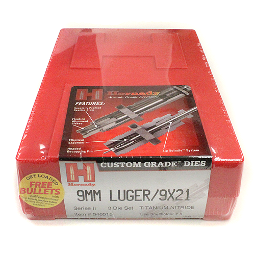 DISC  Hornady 3 Die Set 9mm Luger/9x21 (.355)