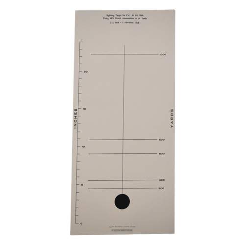 12 Ct 50 Yrd Sighting Targets For M1