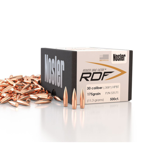 Nosler RDF 30 175 HPBT Bullets (500 Ct)