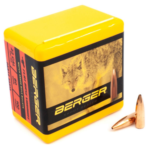 Berger 22 Cal 60 Gr FB Varmint Bullets (100 Ct)