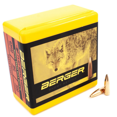 Berger 6mm 80 Gr FB Varmint Bullets (100 Ct)