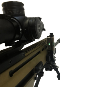 LRA Send iT Electronic Shooting Level with Spirit Level Side Mounted View
