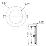 Down Light Dimensions