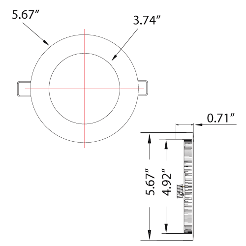 Down Light Dimensions