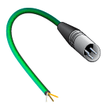 DMX Signal Cable, XLR3 Male to Bare Wires - 36"