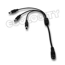 Male Barrel to 3 Female Barrel Connector